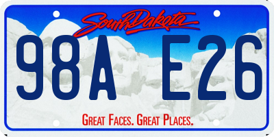 SD license plate 98AE26