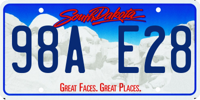SD license plate 98AE28