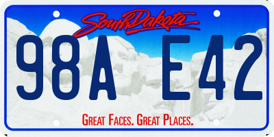SD license plate 98AE42