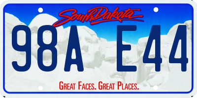 SD license plate 98AE44