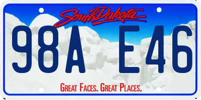 SD license plate 98AE46