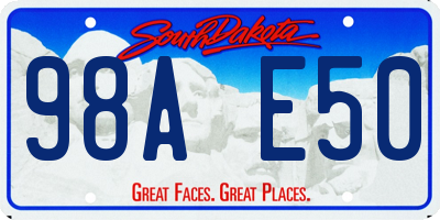 SD license plate 98AE50
