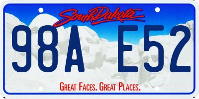 SD license plate 98AE52