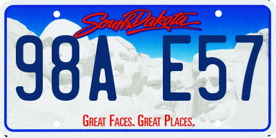 SD license plate 98AE57