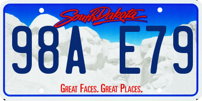 SD license plate 98AE79
