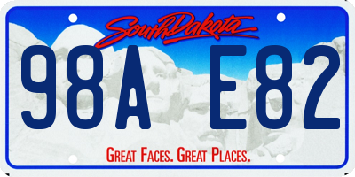 SD license plate 98AE82
