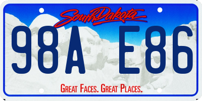 SD license plate 98AE86