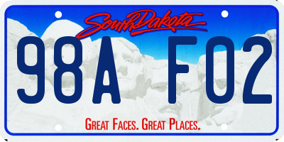 SD license plate 98AF02