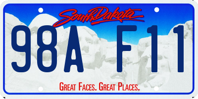 SD license plate 98AF11