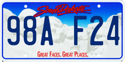SD license plate 98AF24