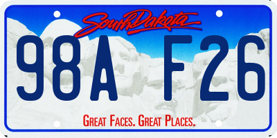 SD license plate 98AF26