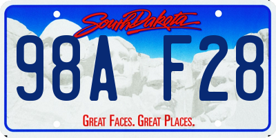 SD license plate 98AF28