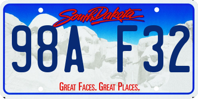 SD license plate 98AF32