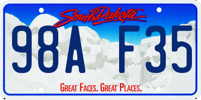 SD license plate 98AF35