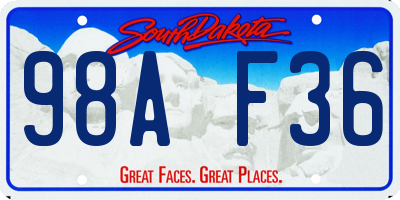 SD license plate 98AF36