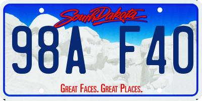 SD license plate 98AF40