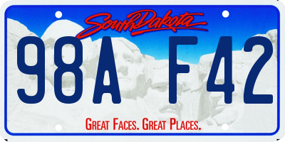 SD license plate 98AF42