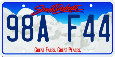 SD license plate 98AF44