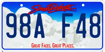 SD license plate 98AF48