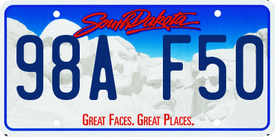 SD license plate 98AF50