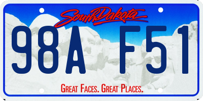 SD license plate 98AF51