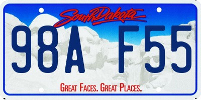 SD license plate 98AF55