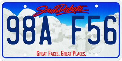 SD license plate 98AF56