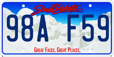 SD license plate 98AF59