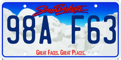 SD license plate 98AF63