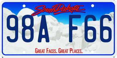 SD license plate 98AF66