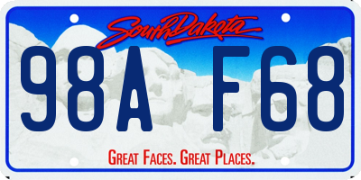 SD license plate 98AF68