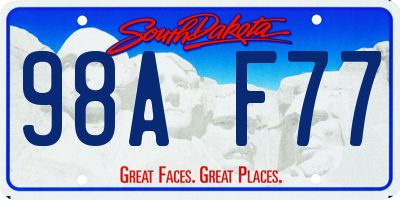 SD license plate 98AF77