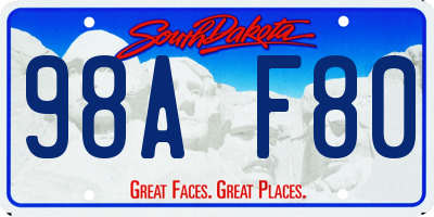 SD license plate 98AF80