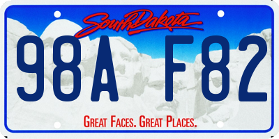 SD license plate 98AF82