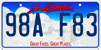 SD license plate 98AF83