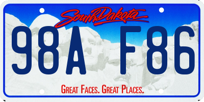 SD license plate 98AF86