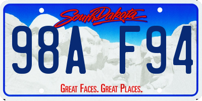 SD license plate 98AF94