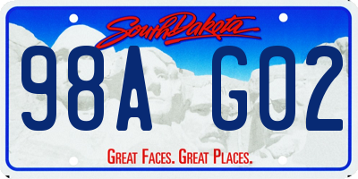 SD license plate 98AG02