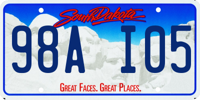 SD license plate 98AI05