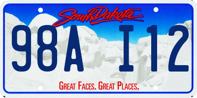 SD license plate 98AI12