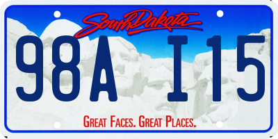 SD license plate 98AI15