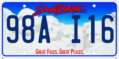 SD license plate 98AI16