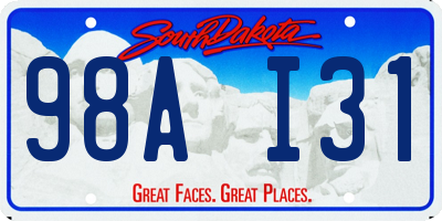 SD license plate 98AI31