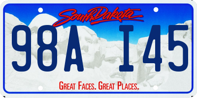 SD license plate 98AI45
