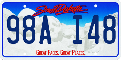 SD license plate 98AI48