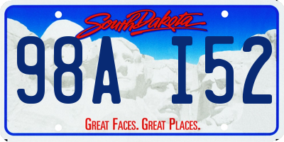 SD license plate 98AI52