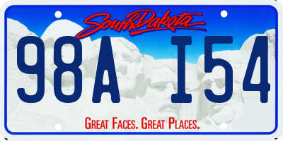 SD license plate 98AI54