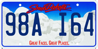 SD license plate 98AI64