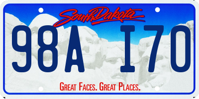 SD license plate 98AI70