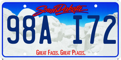 SD license plate 98AI72